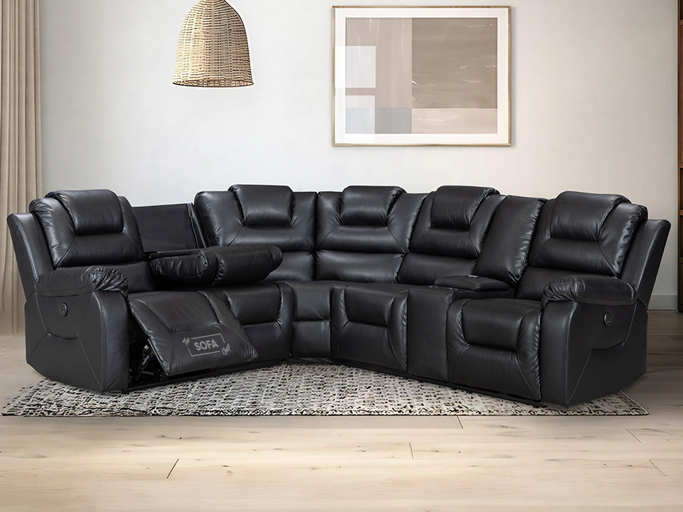 Black Recliner Corner Sofas