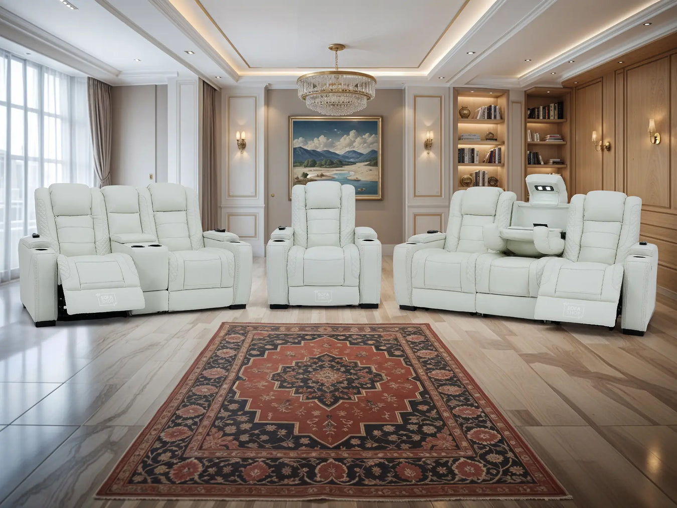 3 2 1 Leather Sofa Set