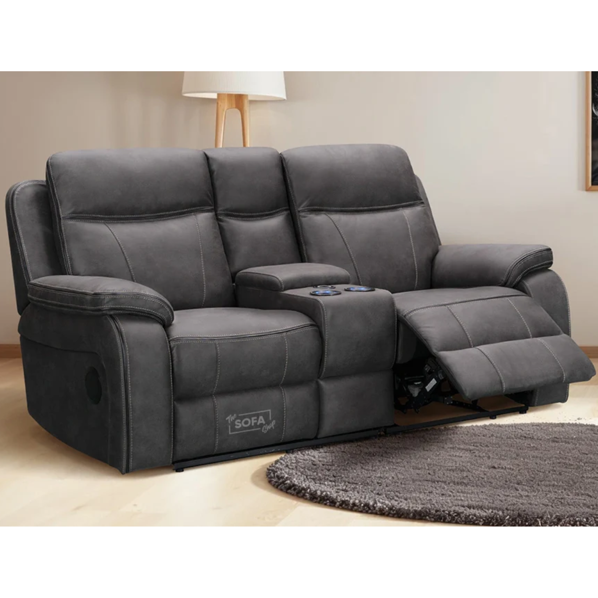 2 Seater Fabric Recliner Sofas