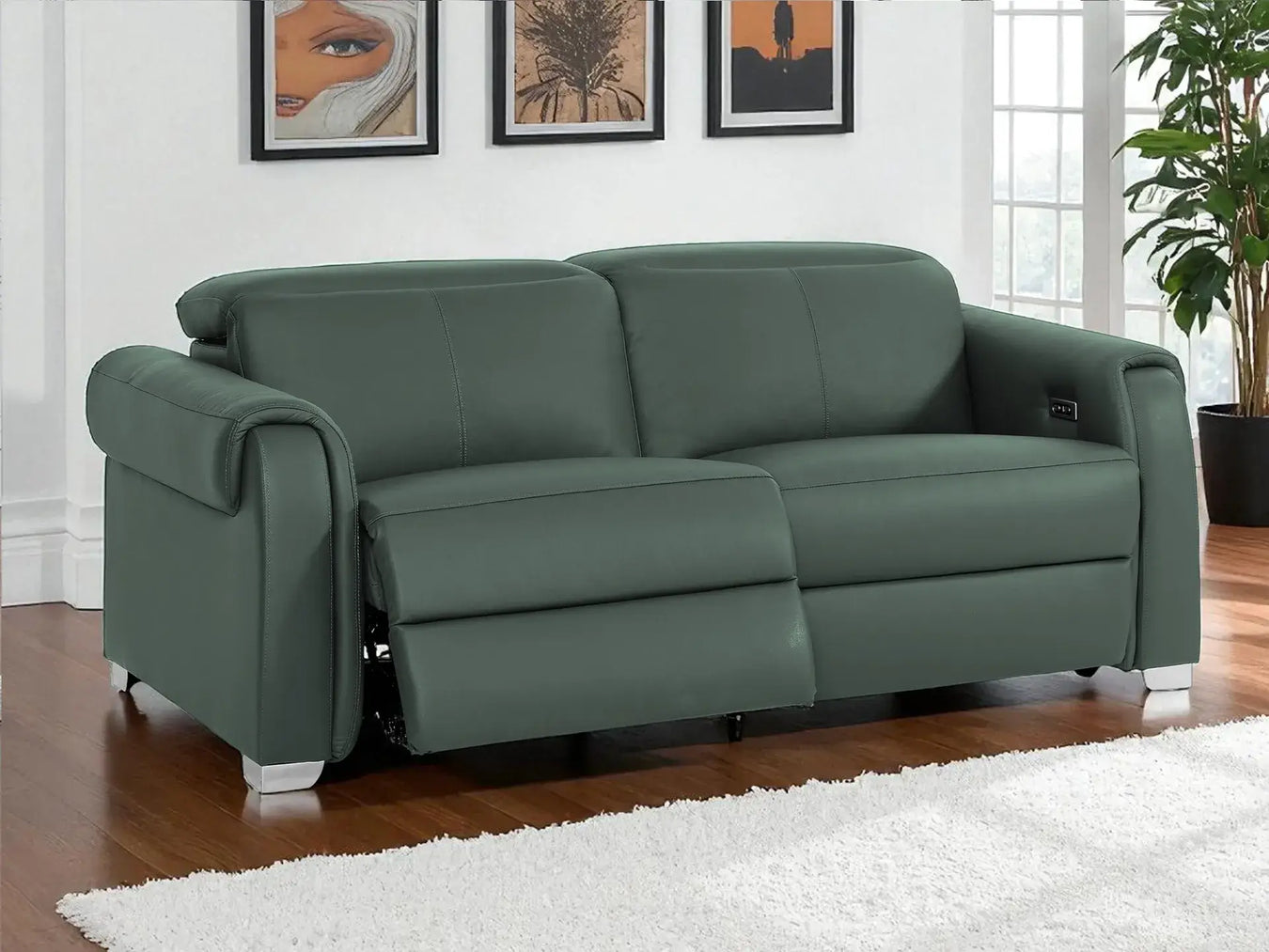Green Leather Sofas