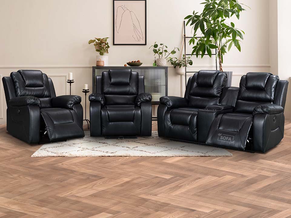 Leather Recliner Sofa Set