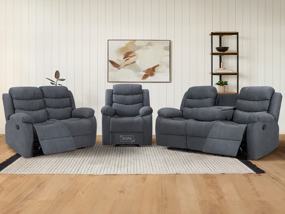 Fabric Recliner Sofa Set