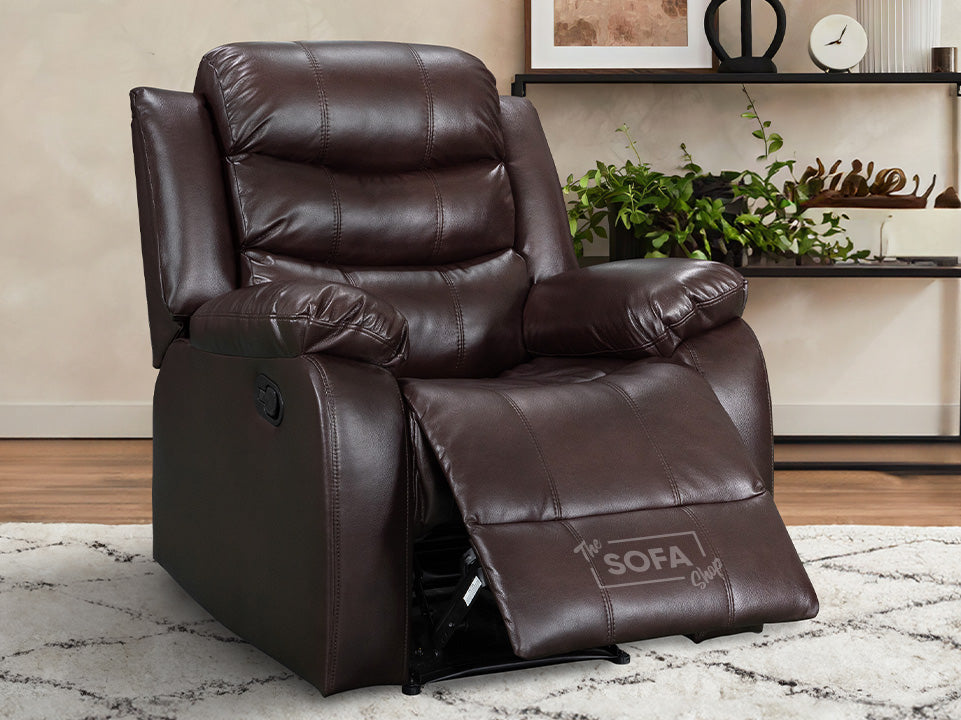 Mocha Leather Recliner Chairs
