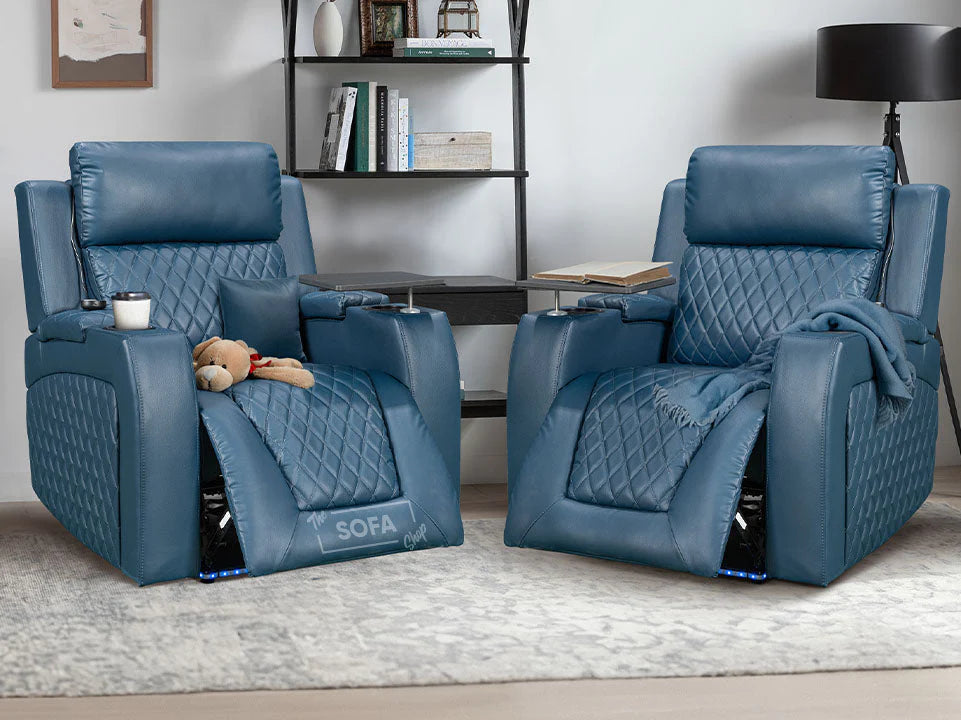 Blue Sofas With Recliner