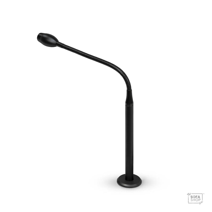 Flexible Reading Light In Black | Attachable Recliner Sofa Lamp With Flexible Wand + Easy On-Off Attachment + Stows Away When Not In Use | The Sofa Shop