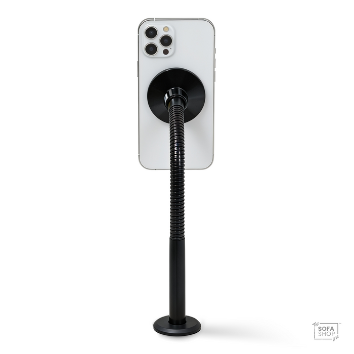 The Sofa Shop Magnetic Charging Phone Holder In Black | Hi-Tech Hands-Free Phone Stand With 7.5W Wireless Charging + Strong Magnetic Mount + Adjustable Viewing Angle