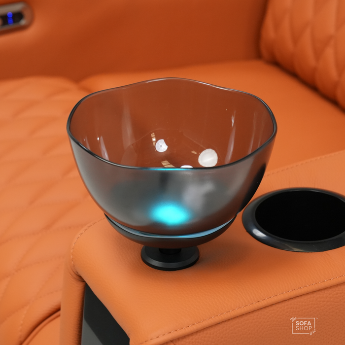 Popcorn Bowl In Black | Cinema Snack Bowl With Ambient Lighting + Anti-Spill Design + Microwave Safe + Dishwasher Safe | Ivory | The Sofa Shop