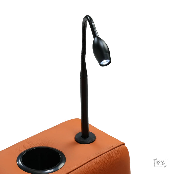 Flexible Reading Light In Black | Attachable Recliner Sofa Lamp With Flexible Wand + Easy On-Off Attachment + Stows Away When Not In Use | The Sofa Shop