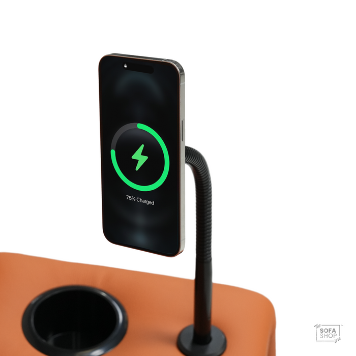 The Sofa Shop Magnetic Charging Phone Holder In Black | Hi-Tech Hands-Free Phone Stand With 7.5W Wireless Charging + Strong Magnetic Mount + Adjustable Viewing Angle