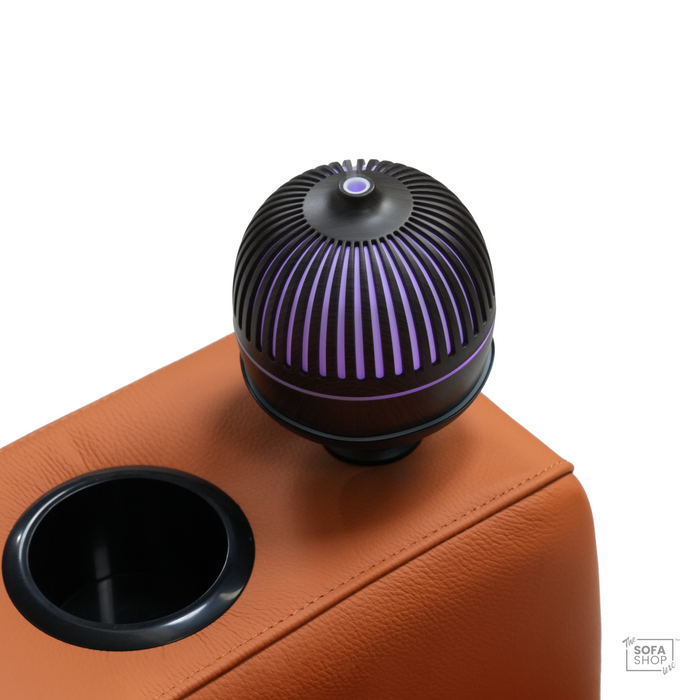 The Sofa Shop Scent Diffuser In Black | Hi-Tech Aroma Mist Diffuser With 7 Colour Ambient Light + Humidifier Function + 12 Hour Misting + Auto Power-Off | Lotus
