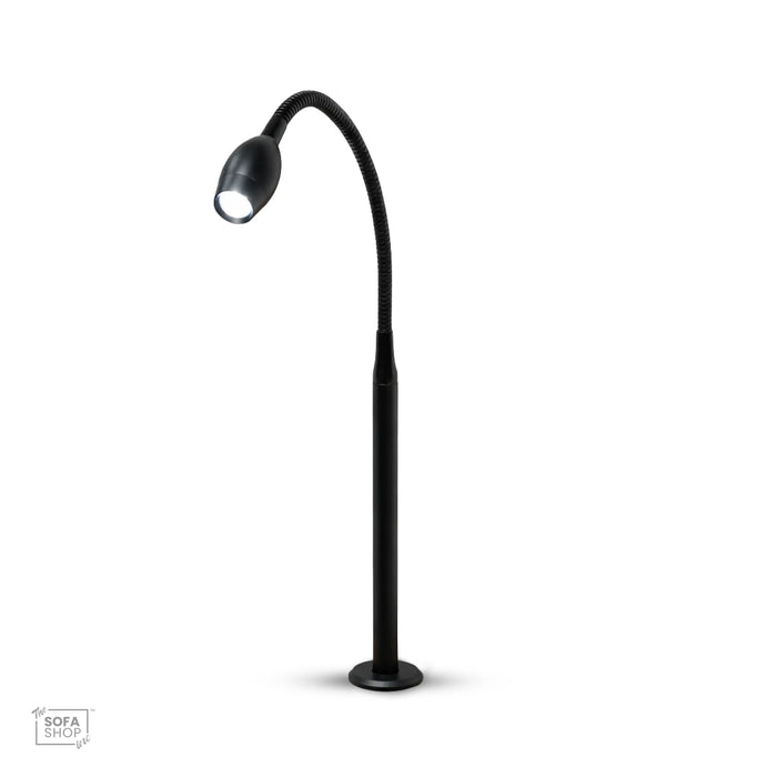 Flexible Reading Light In Black | Attachable Recliner Sofa Lamp With Flexible Wand + Easy On-Off Attachment + Stows Away When Not In Use | The Sofa Shop