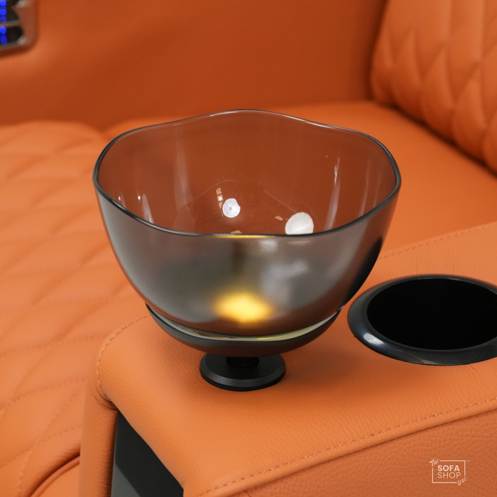 Popcorn Bowl In Black | Cinema Snack Bowl With Ambient Lighting + Anti-Spill Design + Microwave Safe + Dishwasher Safe | Ivory | The Sofa Shop