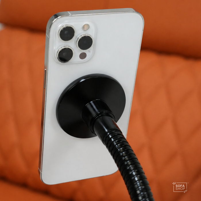 The Sofa Shop Magnetic Charging Phone Holder In Black | Hi-Tech Hands-Free Phone Stand With 7.5W Wireless Charging + Strong Magnetic Mount + Adjustable Viewing Angle