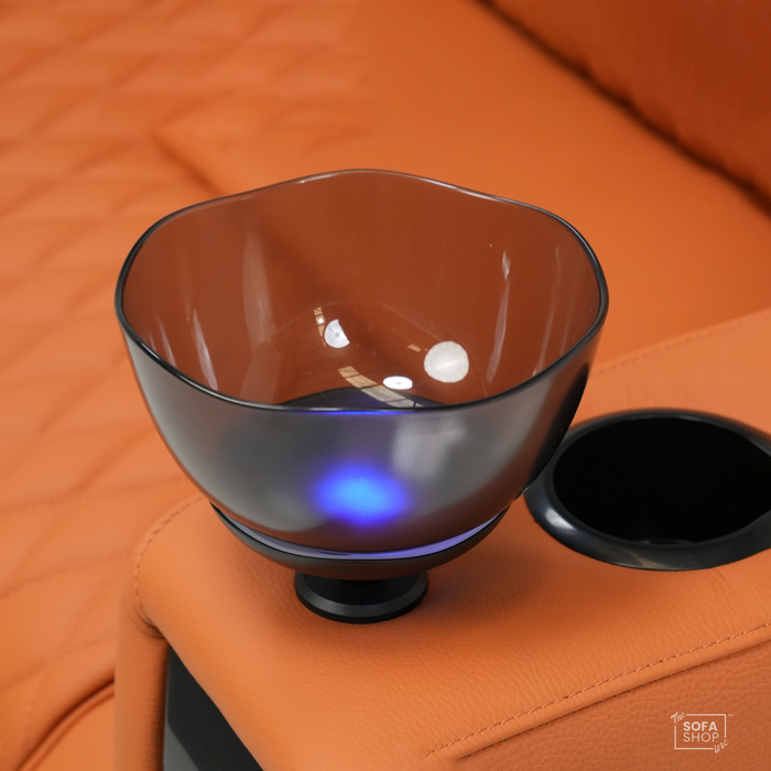 Popcorn Bowl In Black | Cinema Snack Bowl With Ambient Lighting + Anti-Spill Design + Microwave Safe + Dishwasher Safe | Ivory | The Sofa Shop