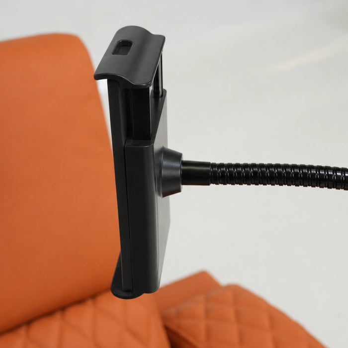 The Sofa Shop Wireless Phone Holder In Black | 320mm | Recliner Sofa Accessory With Wireless Charging + USB Charging + Adjustable Angle + Phone & Tablet Support