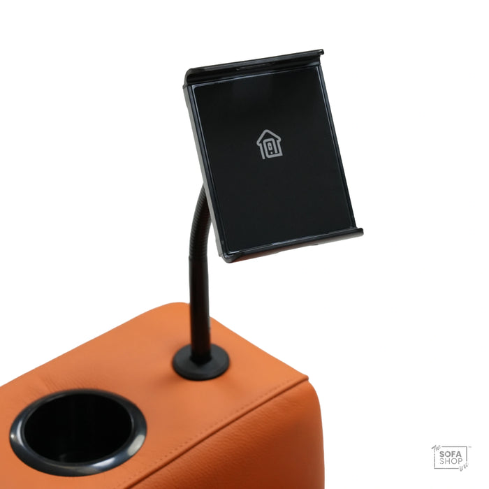The Sofa Shop Wireless Phone Holder In Black | 320mm | Recliner Sofa Accessory With Wireless Charging + USB Charging + Adjustable Angle + Phone & Tablet Support