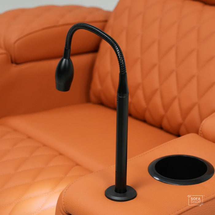 Flexible Reading Light In Black | Attachable Recliner Sofa Lamp With Flexible Wand + Easy On-Off Attachment + Stows Away When Not In Use | The Sofa Shop