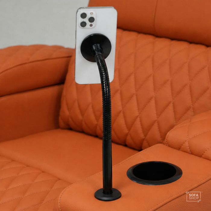 The Sofa Shop Magnetic Charging Phone Holder In Black | Hi-Tech Hands-Free Phone Stand With 7.5W Wireless Charging + Strong Magnetic Mount + Adjustable Viewing Angle