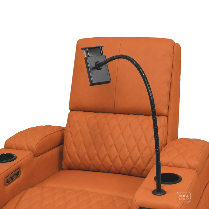 Wireless Charging Phone Holder In Black | 800mm | Long Reach Recliner Accessory With Wireless Charging + Adjustable Angle + Phone & Tablet Support | The Sofa Shop