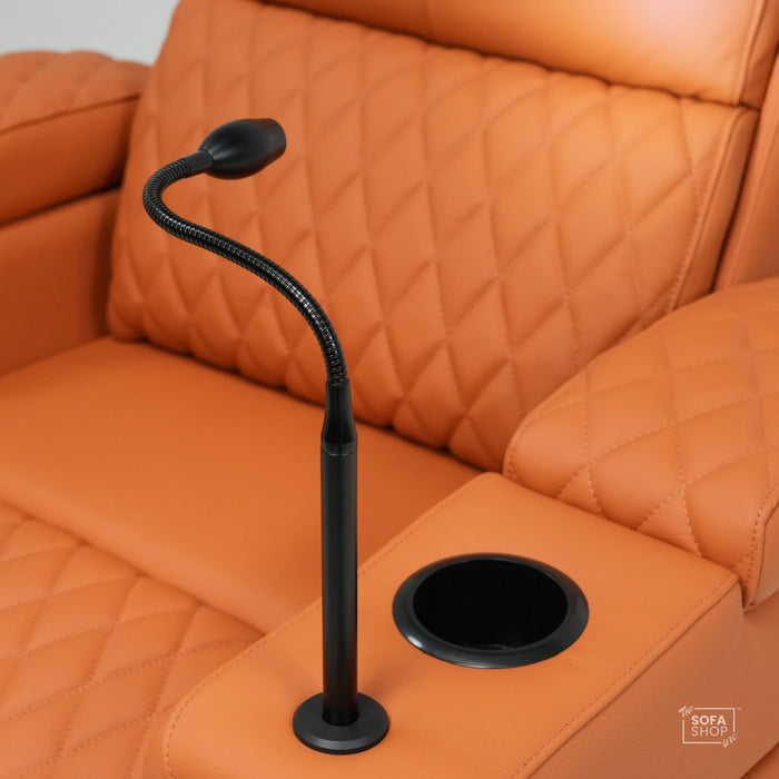 Flexible Reading Light In Black | Attachable Recliner Sofa Lamp With Flexible Wand + Easy On-Off Attachment + Stows Away When Not In Use | The Sofa Shop