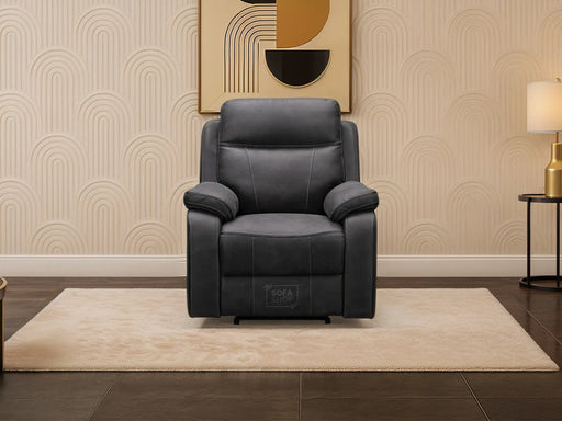 Vinson 1 Seat Electric Recliner Chair Home Cinema Sofa | Fabric Chair In Grey + Power + USB + Adjustable Headrest | The Sofa Shop