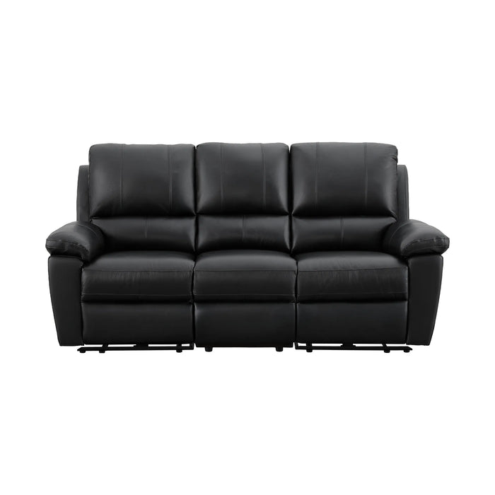 3 Seater Electric Recliner Sofa In Black Real Leather | Power Recliner With Drop-Down Table & USB+C Charging | Comfortable & Family-Friendly Sofa | Trento | The Sofa Shop