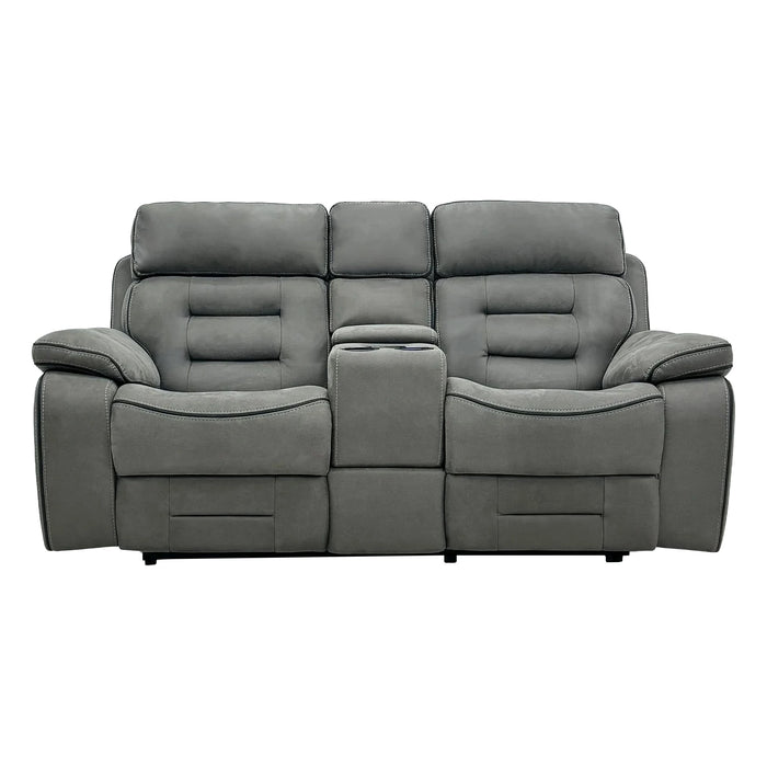 2 Seater Grey Fabric Electric Recliner Cinema Sofa | Power Functions, Bluetooth Speakers, Wireless Charging & Storage | Tuscany | The Sofa Shop