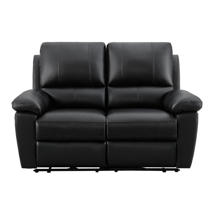 2 Seater Electric Recliner Sofa In Black Real Leather | Smooth Power Recliner, USB-C Charging | Trento | The Sofa Shop