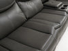 4 Seater Electric Recliner Sofa in Grey Leather with Wireless Charging, USB Ports, Cup Holders, and 2 Drop-Down Tables | Slightly Used | Highgate | Second Hand Sofa 90
