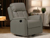 Cream Leather Reclining Rocker & Swivel Chair - 14