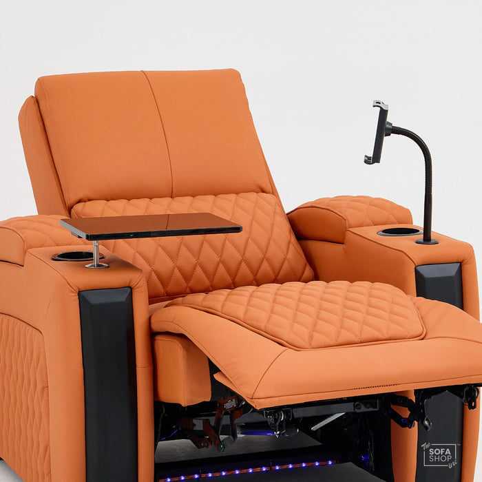 The Sofa Shop Wireless Phone Holder In Black | 320mm | Recliner Sofa Accessory With Wireless Charging + USB Charging + Adjustable Angle + Phone & Tablet Support