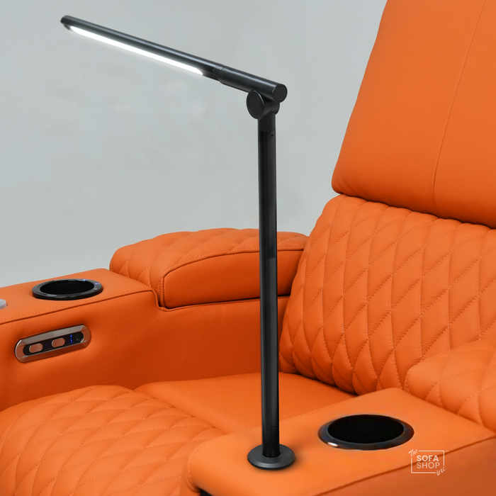 The Sofa Shop Adjustable LED Reading Lamp | Hi-Tech Touch Control Lamp With Wireless Charging + Foldable Arm | Long | Black