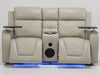 2 Seater Electric Recliner Cinema Sofa in Cream Leather | Scuffs and Scratches on Both Side Panels, Small Scuff on Left-Hand Front Ear | Venice | Second Hand Sofa 58