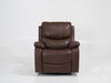 Brown Leather Rocking & Swivel Massage Chair - 12