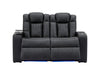 2 Seater Recliner Hi-Tech Couch | Smart Cinema Sofa in Black Real Leather with Power Headrests, LED, Table & USB | Capri | The Sofa Shop - 33