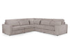 Modular Corner Sofa In Grey, White Or Mocha Fabric -  Kiana