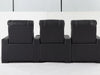 3 Seater Reclining Home Theatre Sofa | Black Real Leather Electric Seats With Arm Storage, LED, USB & Cup Holders | Catania | The Sofa Shop - 30