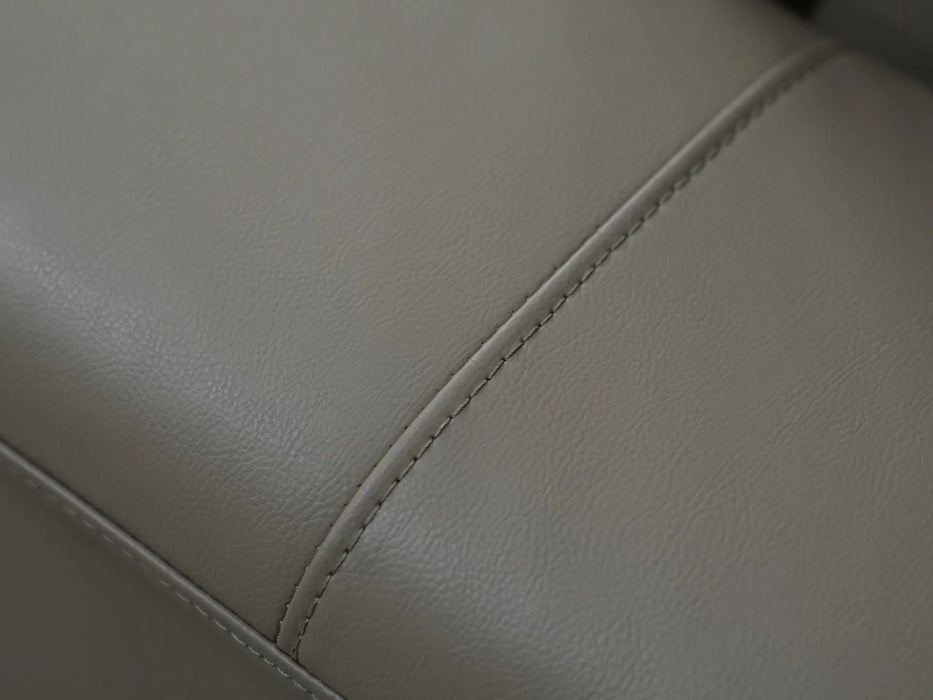 2 Seater Electric Recliner Sofa in Cream Faux Leather | Storage, Cup Holders & USB Ports | Scuff on Side Panel + No Feet | Solero | Ex Display Sofas 111