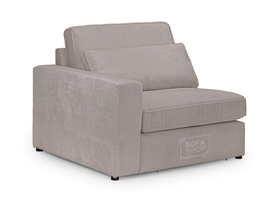 Modular Corner Sofa In Grey, White Or Mocha Fabric -  Kiana