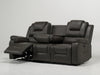 Grey Leather 3 Seater Electric Recliner Sofa | Scuffs on Corners + Scratch on Left Side and Rips on Back of Middle Backrest | Veneto | Second Hand Sofas 42