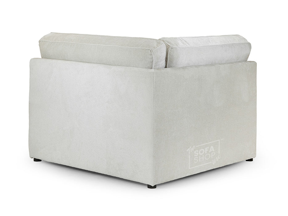 Left Hand Facing Corner Sofa in Grey, White Or Mocha Fabric -  Kiana