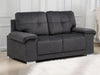 2 Seater In Dark Grey Velvet With Chrome Feet Kansas - Sample Sofas 19