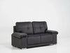 2 Seater In Dark Grey Velvet With Chrome Feet Kansas - Sample Sofas 19