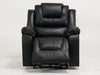 Black Leather Rise and Recliner | Small Scuff on Front Right Arm – Good Condition | Veneto | Second Hand Sofas 47