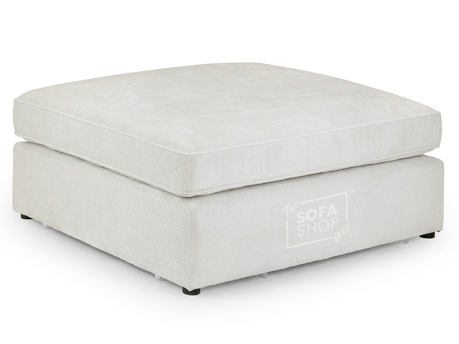 Left Hand Facing Corner Sofa in Grey, White Or Mocha Fabric -  Kiana