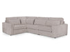 Left Hand Facing Corner Sofa in Grey, White Or Mocha Fabric -  Kiana