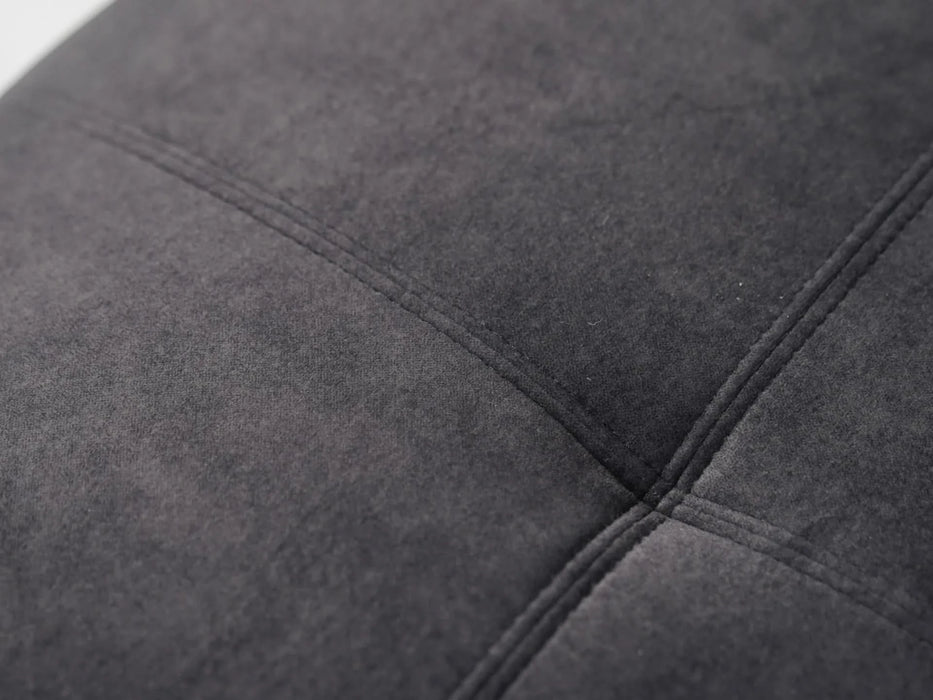 2 Seater In Dark Grey Velvet With Chrome Feet Kansas - Sample Sofas 19
