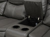 4 Seater Electric Recliner Sofa in Grey Leather with Wireless Charging, USB Ports, Cup Holders, and 2 Drop-Down Tables | Slightly Used | Highgate | Second Hand Sofa 90