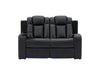 2 Seater Recliner Hi-Tech Couch | Smart Cinema Sofa in Black Real Leather with Power Headrests, LED, Table & USB | Capri | The Sofa Shop - 33