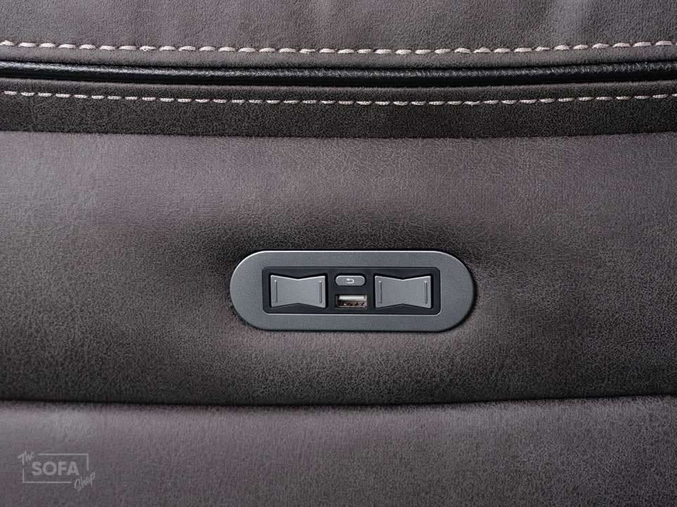 Vinson 3+1 Electric Recliner Sofa Set in Grey Fast Shipping